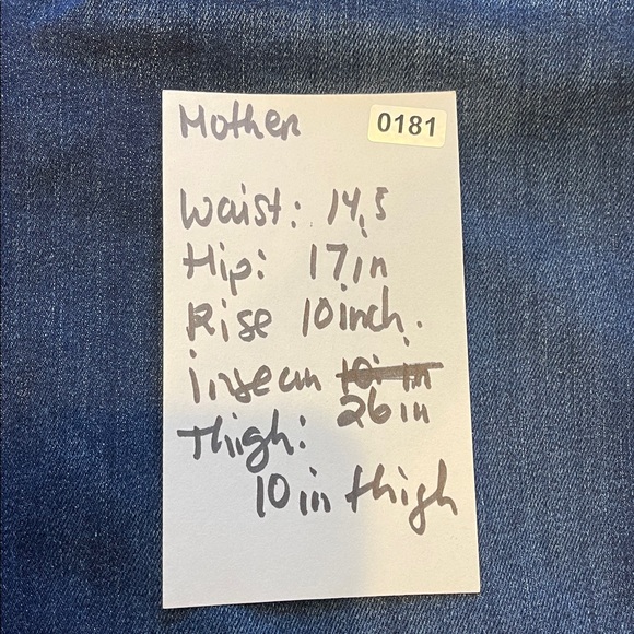 NWT MOTHER The Insider Crop Step Fray Jeans Off Limits Wash size 27 dark wash - Picture 9 of 9